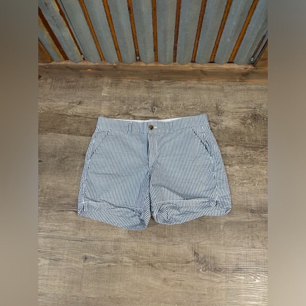 Blue Striped Shorts